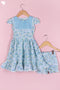 Cotton Top & Shorts Set In Floral Block Print